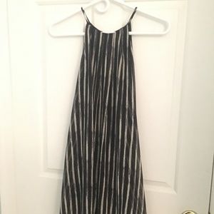 Lush black and white striped dress